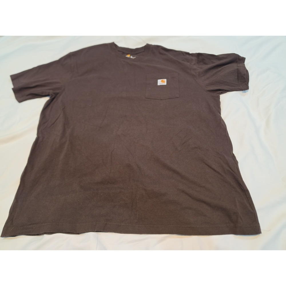 Carhartt Men's T-shirt - Brown, XL original fit Heavyweight